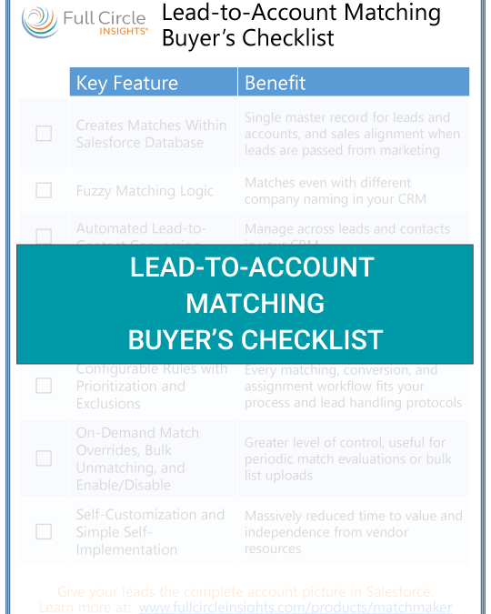 Lead-to-Account Matching Buyer’s Checklist