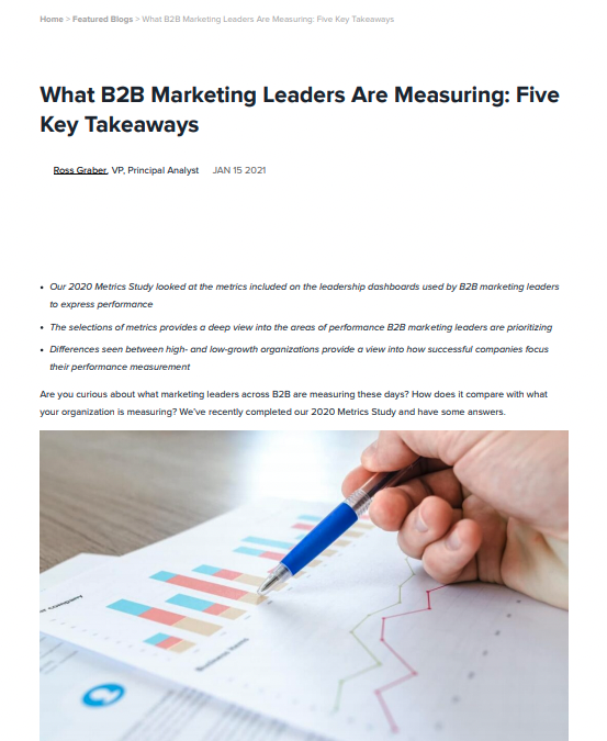 What B2B Marketing Leaders Are Measuring: Five Key Takeaways