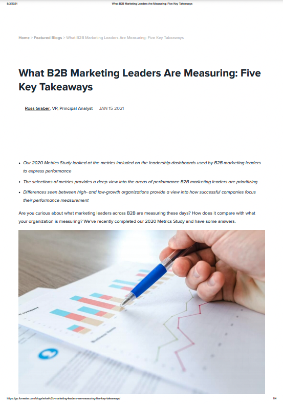 What B2B Marketing Leaders Are Measuring: Five Key Takeaways