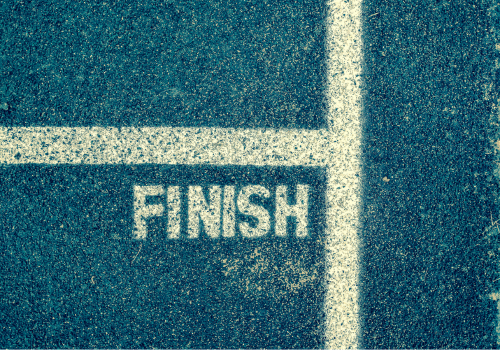 finish line - "finish" on track