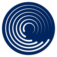 Full Circle Insights Logo Icon - white and blue