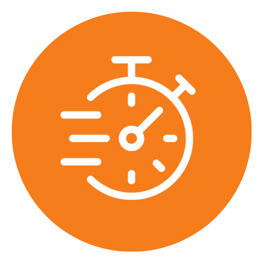 do it now icon- clock (white) on orange background