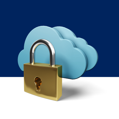 Privacy Security Chrome Cookie Updates Regulations Lock in front of cloud Blue and white background