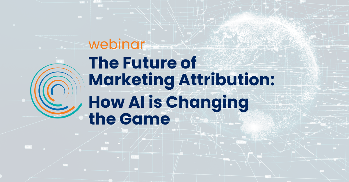 The Future of Marketing Attribution: How AI is Changing the Game - full circle insights logo icon - in background: world with lights and data