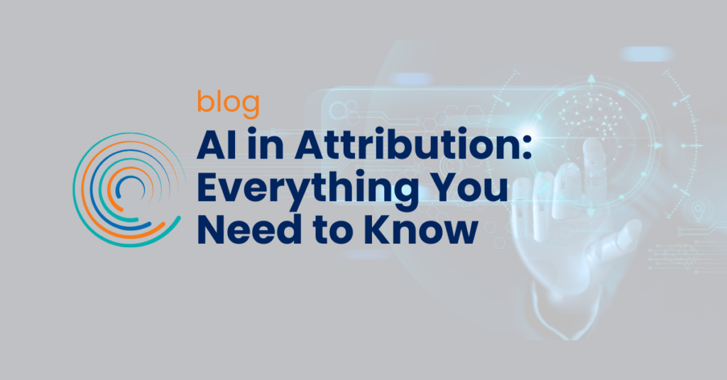 AI in Attribution: Everything You Need to Know Blog Full Circle Insights logo icon Person pointing with neon lights in the background